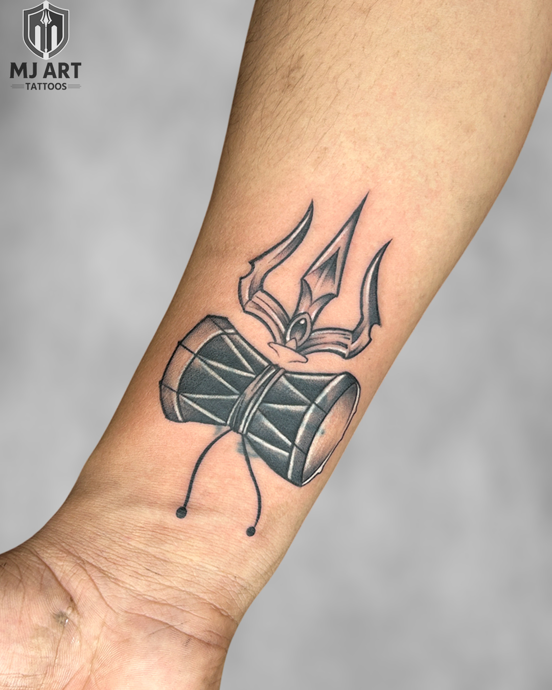 Trishul Tattoo-Wrist