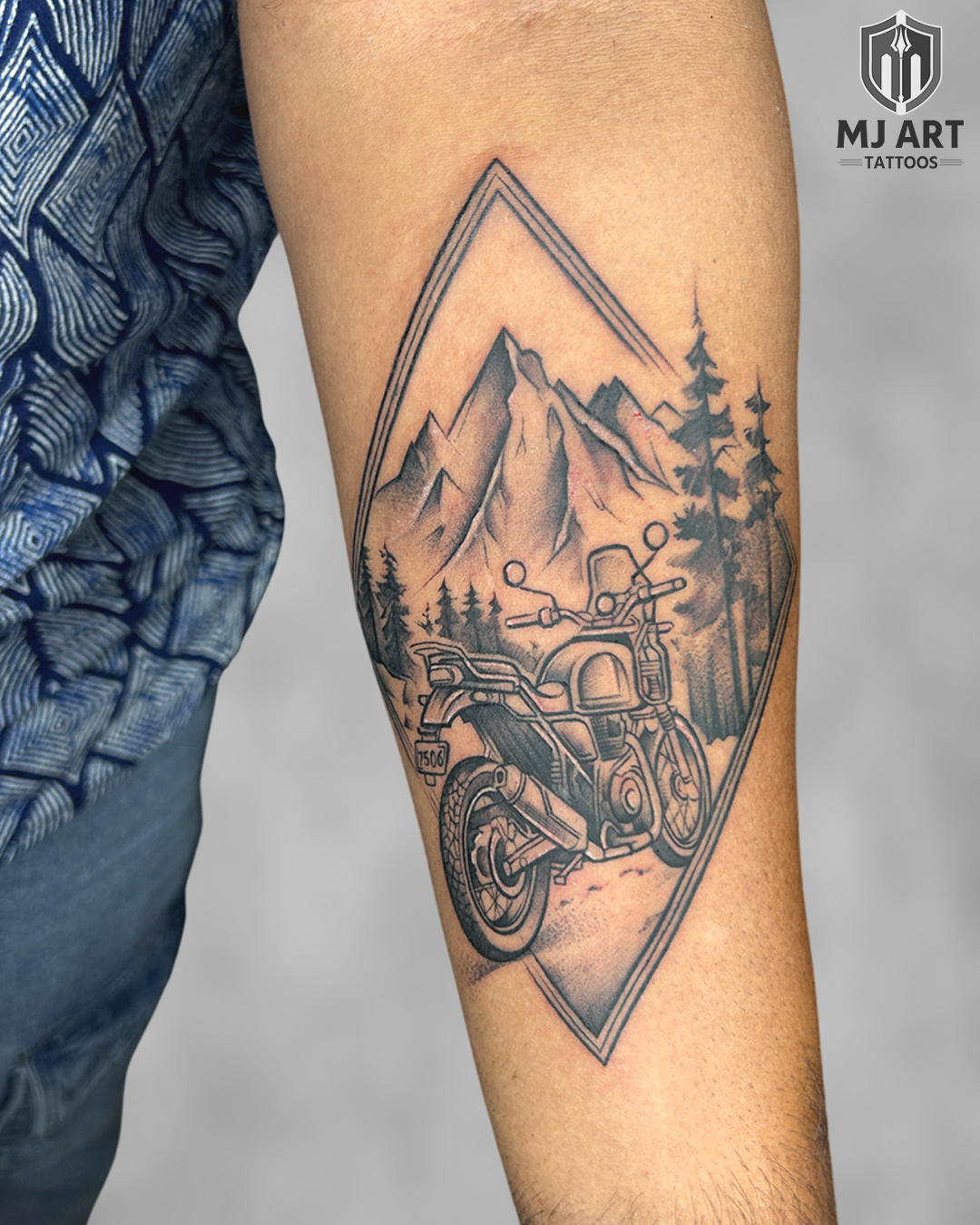 Custom Royal Enfield Tattoo