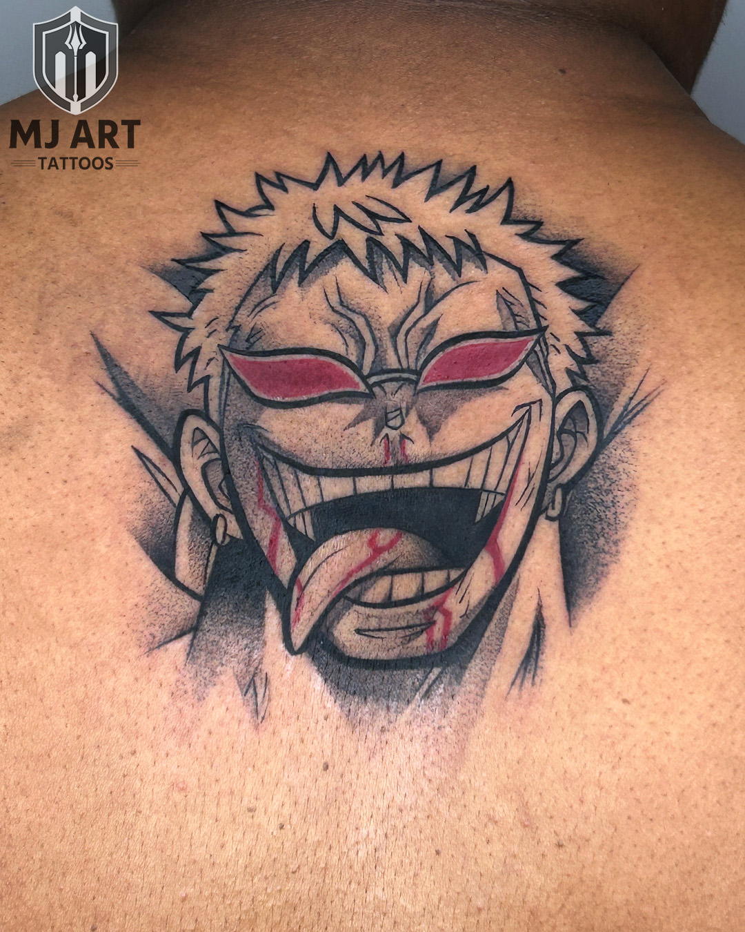 Sukuna Anime Back Tattoo