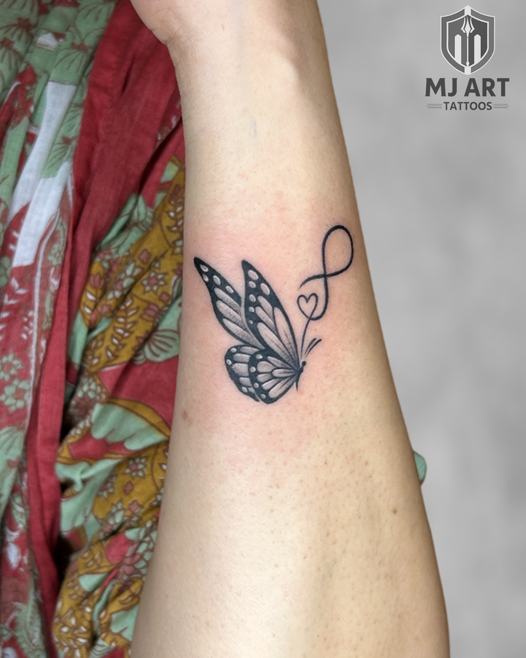 Butterfly Infinity Heart Tattoo