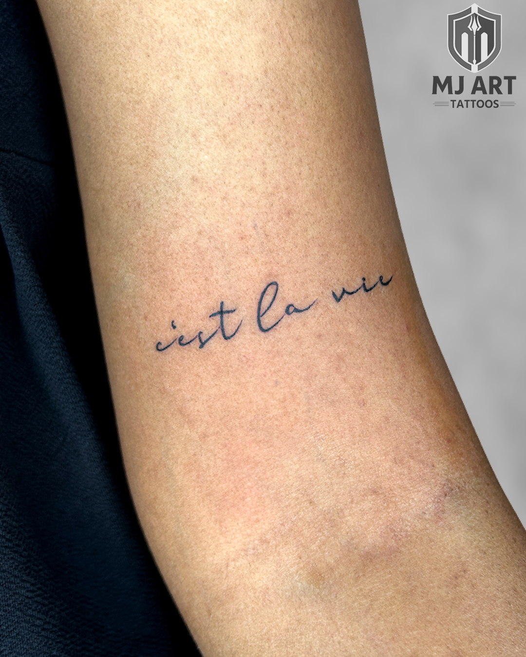 C'est La Vie French Script Tattoo
